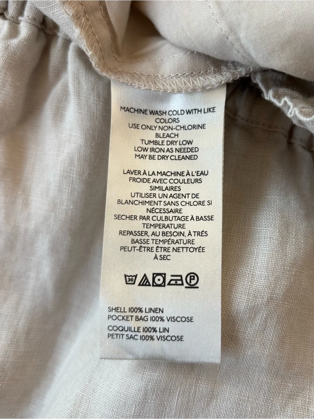 Anthropologie Somerset Linen Pull-On Pants NEW